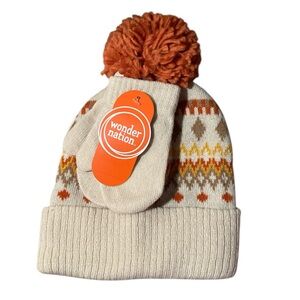Wonder Nation Knit Beanie And Mittens Set